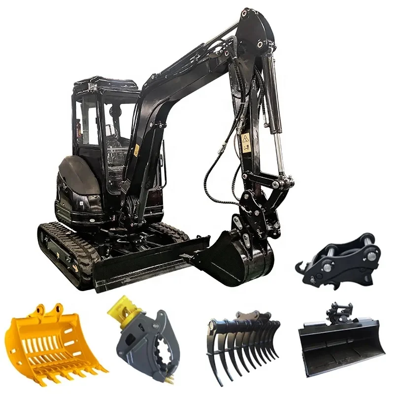 New 2.0 Ton Operating Weight Mini Digger Excav Mini Crawler Excavator Earth-moving Machinery Mini Excavator for Sale With Cab