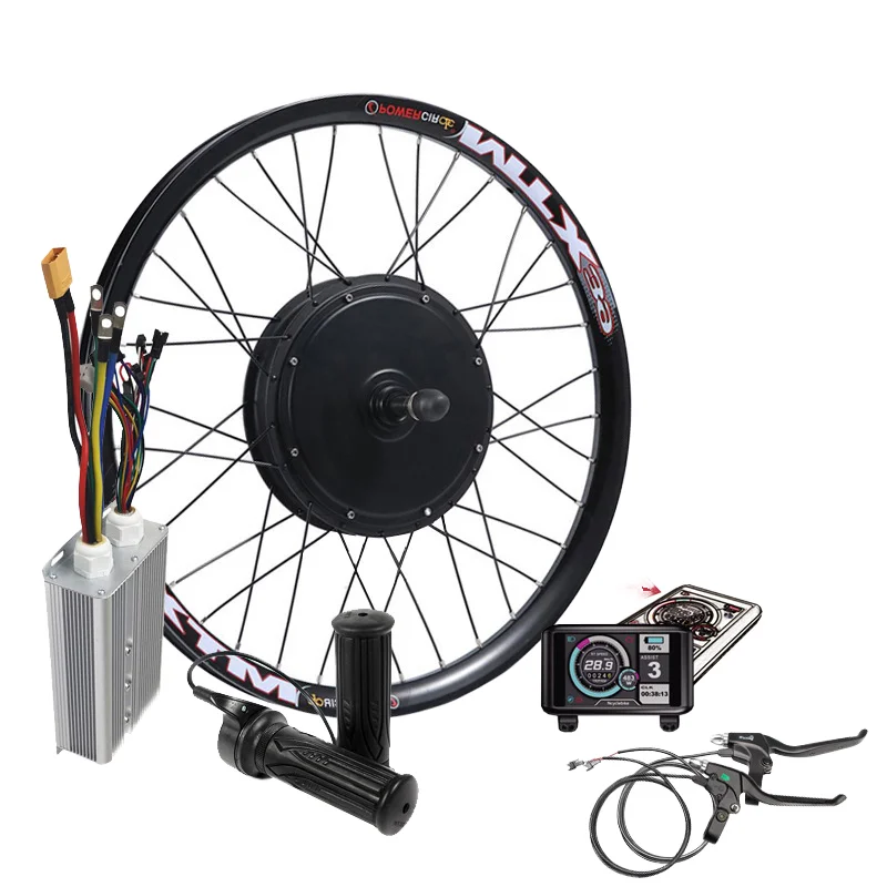 Cheap Ebike Conversion Kit 1000W-3000W for Electric Bikes - Brushless Motor,  LCD Display, Compatible with 20"-28" Wheels