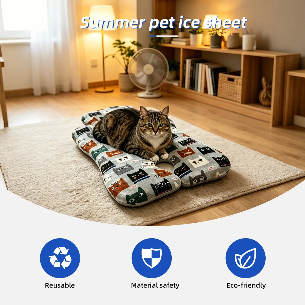 Recyclable Ice Self Cooling Cotton Pet Ice Mat Pet Cooling Mat - product detail 2