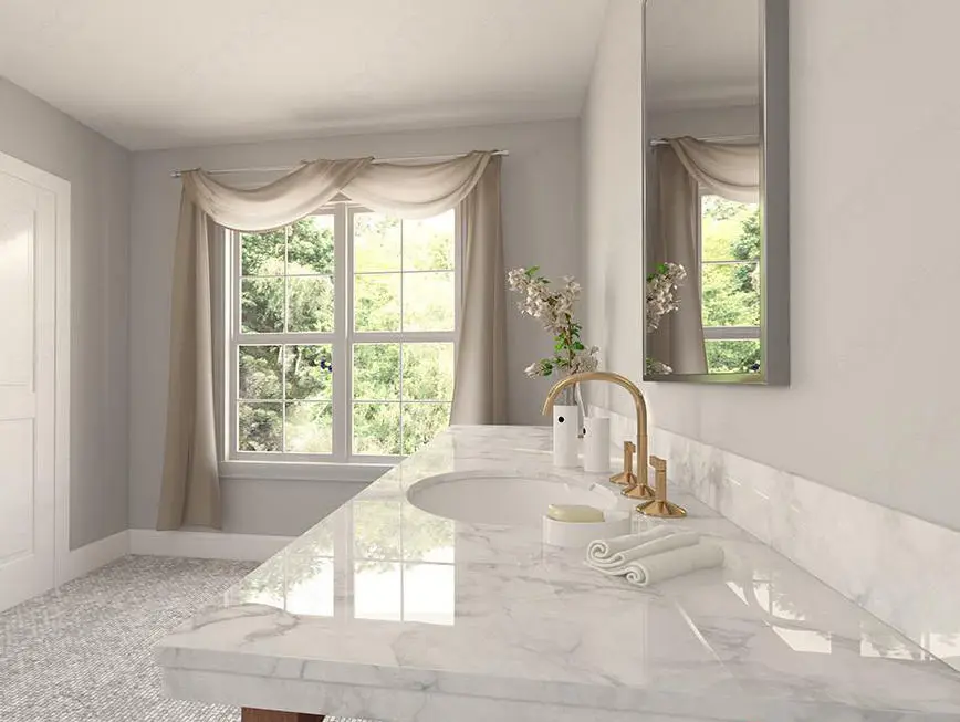 Countertop Quartz Shower Bench Calacatta Laza Encimera Pure White