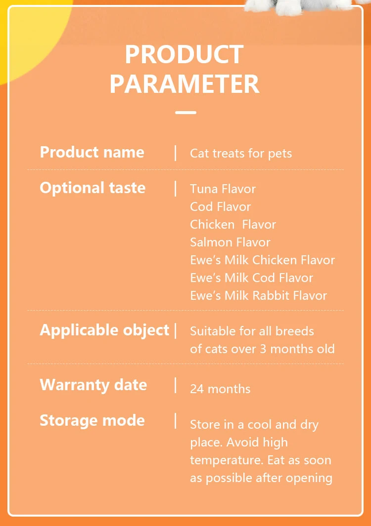 Wholesale 15g Cat Strips Snacks Tuna Salmon Chicken Flavors Cat Snack