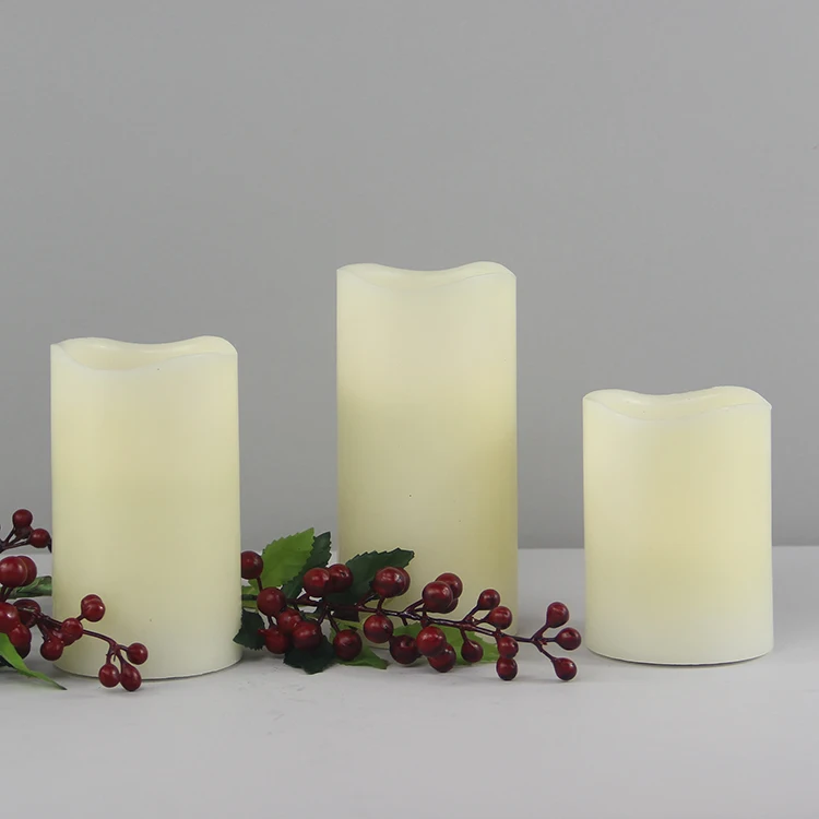 Home Decor Set Of 3 Warm White Flickering Flameless Wholesale Magic Led