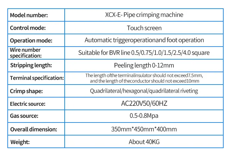 Lead Roud Crimp 4 Square Tube Type Automatic Crimp Machine Round Tubular Terminal ...