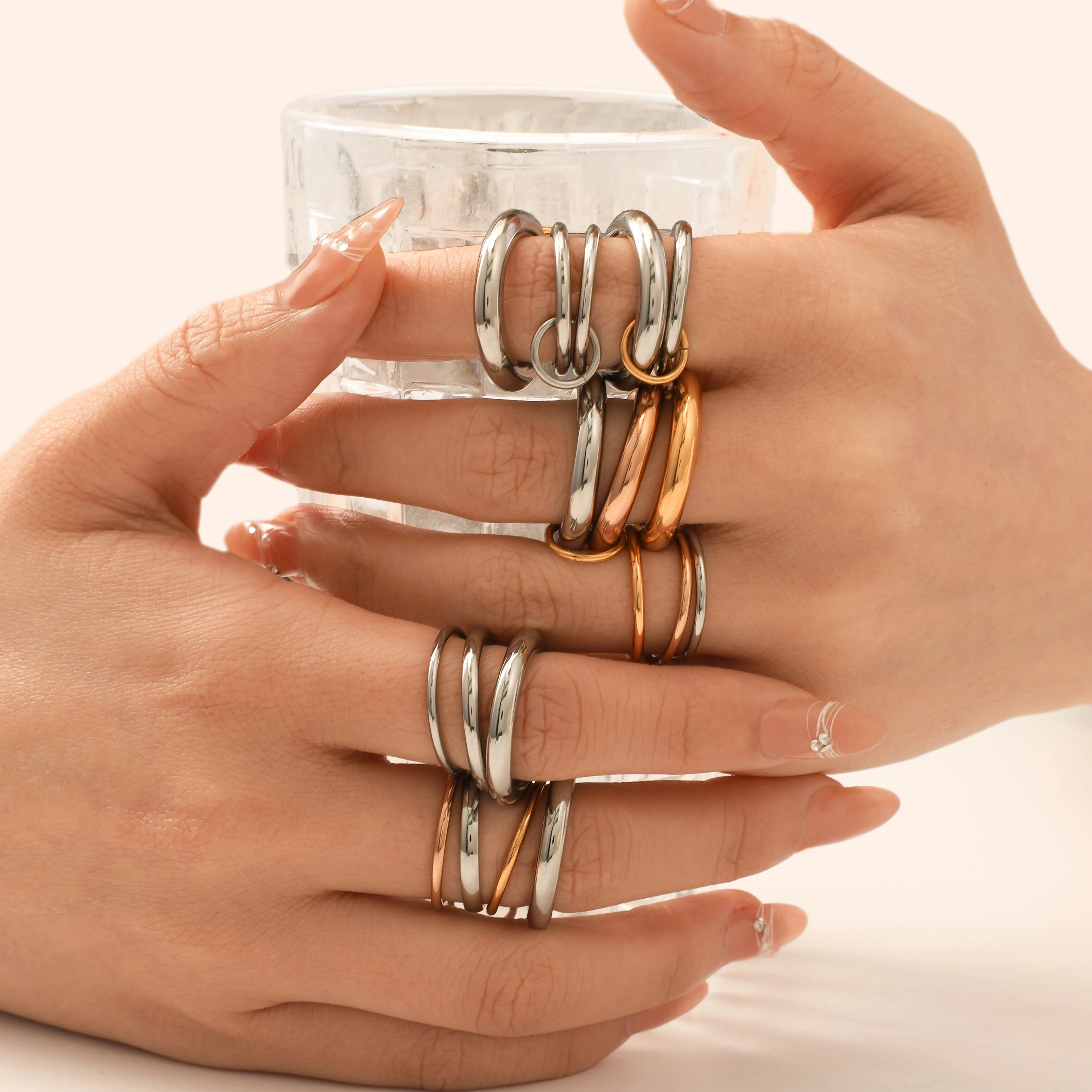 MICCI Non Tarnish Stainless Steel Jewelry 18k Gold Plated Gold