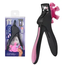 New Arrival False Tip Edge U Shape Clipper Acrylic Nails Art Cutters with Replaceable Blade Nail Art Tool