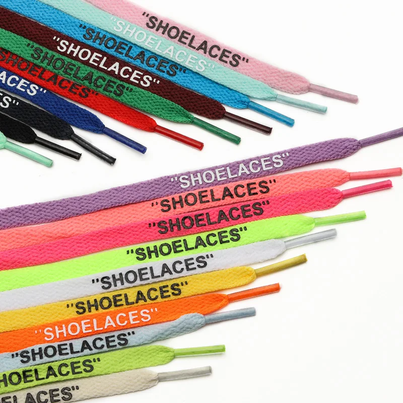 Factory Custom Colorful Polyester Flat Athletic Shoelace Charm for Sport