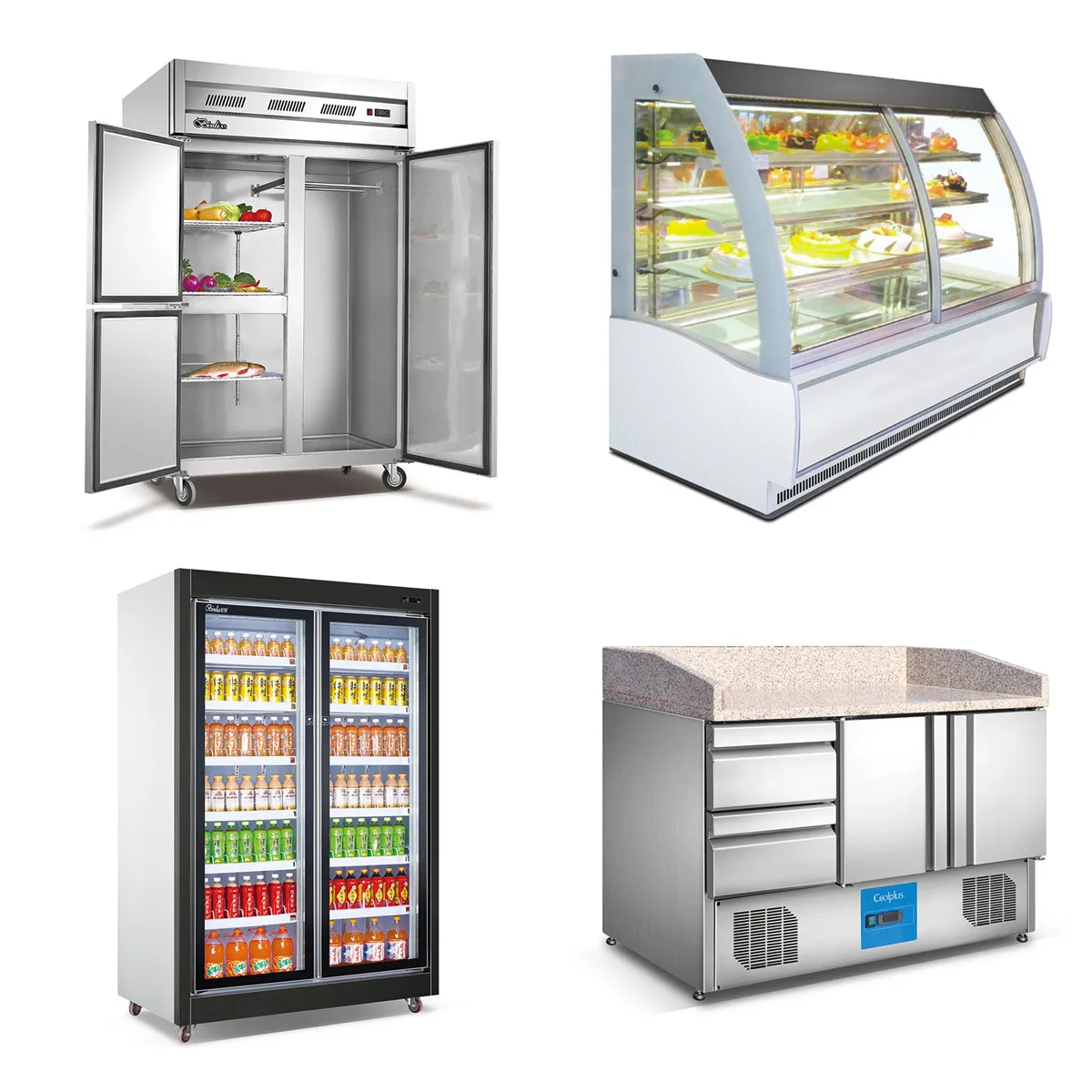 Supermarket Yogurt Display Refrigerator Commercial Store Vegetable Fruit Beverage Beer Cooling Storage Fridge with Tiers