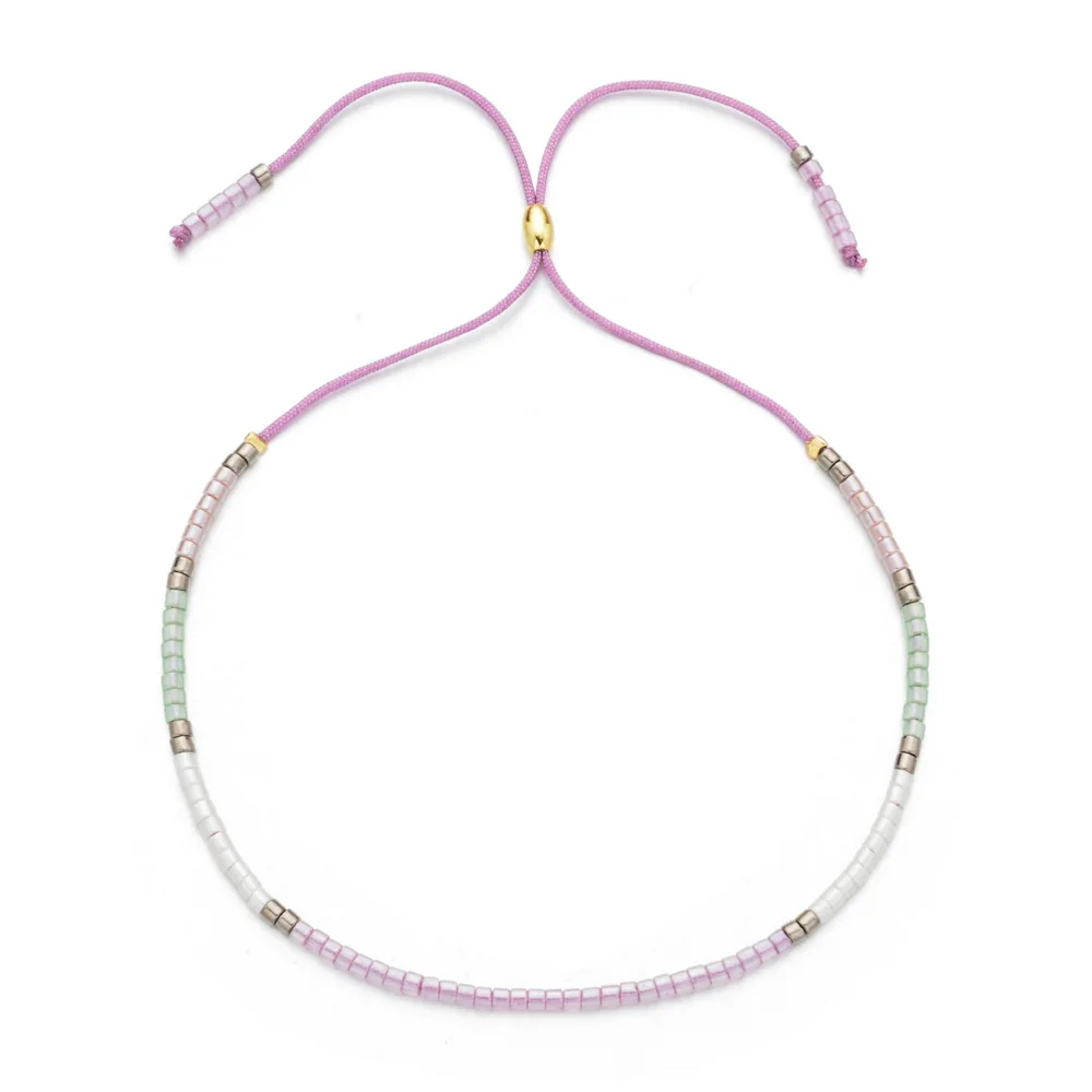 Japanese Cheap Cute Design Small Size Seed Beads Miyuki Handmade Macrame Adjustable Boho Bracelet Women