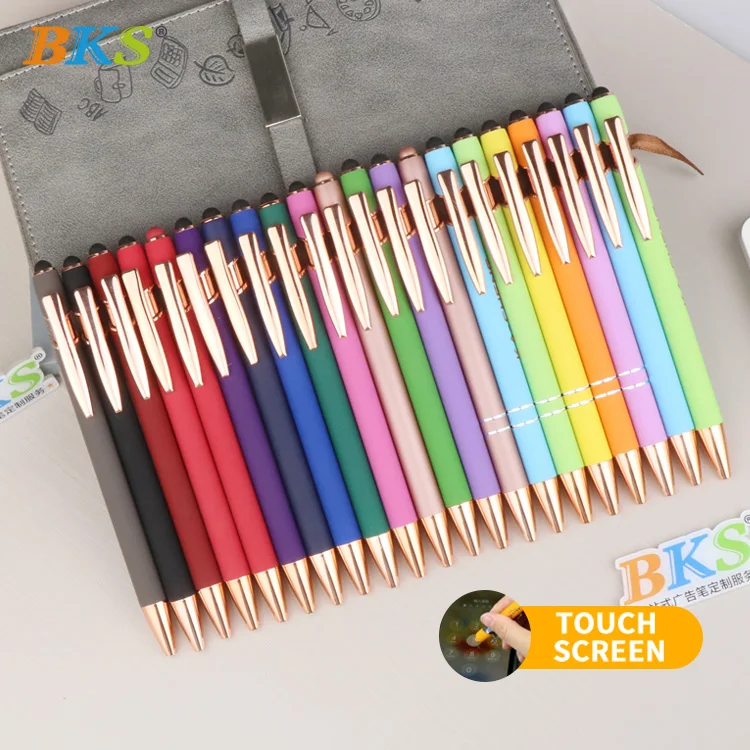 High Quality 1.0 MM Sports Logo Pen Electric Screen Touching Multitool with Writing Ink Metal Ballpoint Customizable
