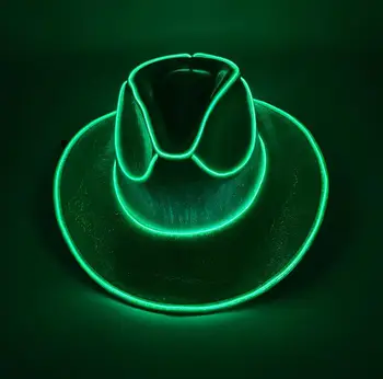 Colorful Holographic LED Cowboy Hat for Cosplay & Parties  display picture 3