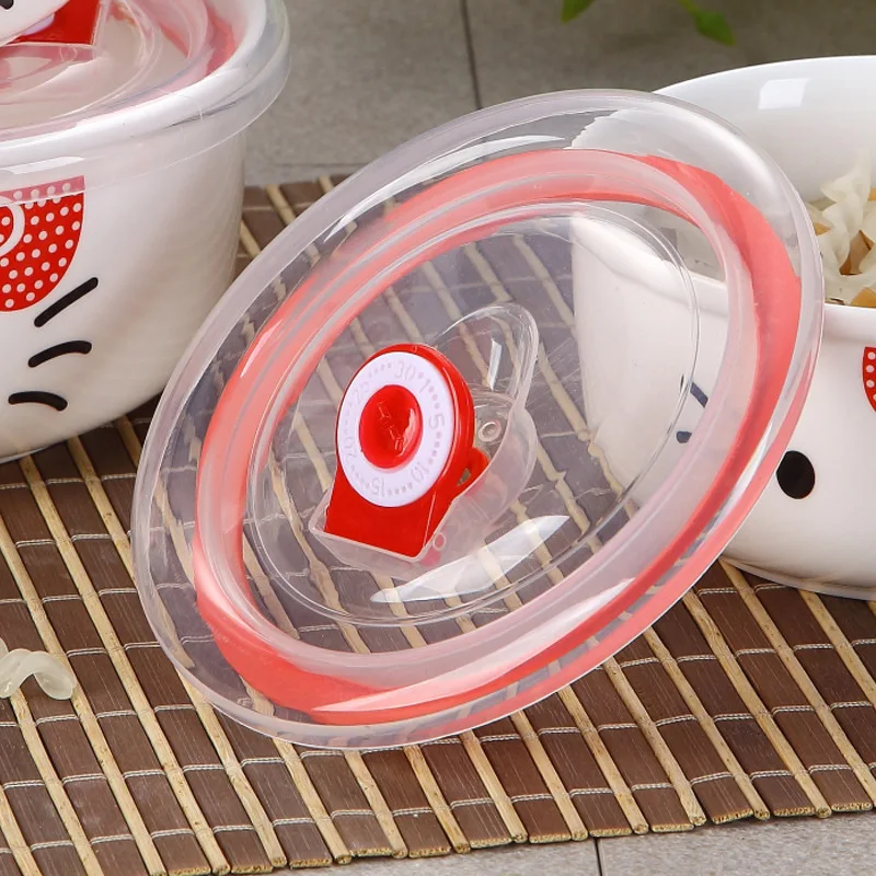 Porcelain Storage Bowl Food Serving  Ceramic Airtight 3 Pcs Fresh Seal Bowls Set with Lid