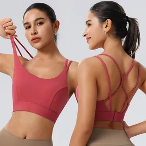Women's Sports Vest, Plus-size Comfortable and High-elastic Yoga Top, and Can Be Customized for Gym Running Sportswear.