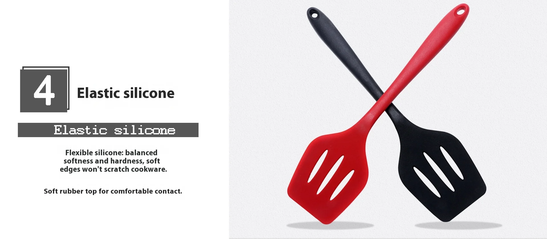 High-Temperature Resistant Silicone Slotted Spatula Non-Stick Kitchen Utensil for Frying Baking Pastry Special Tool for Baking details