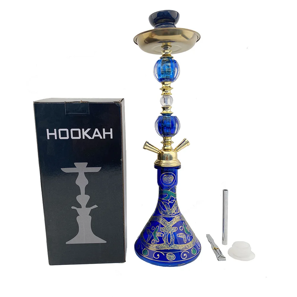 Customized Color Double Tube Cheap Deluxe Hookah Shisha Box Hookah Set