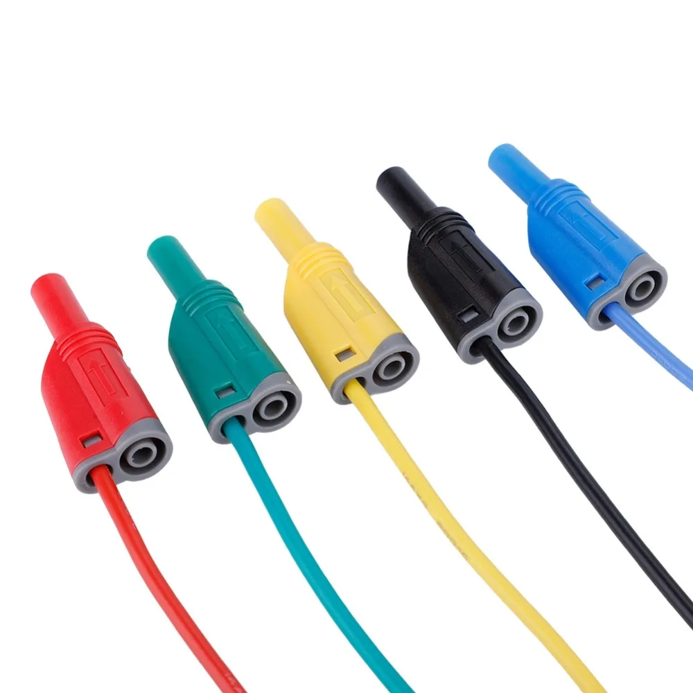 Wholesale 4mm Banana Plug Smooth Lead Test Cable For Multimeter 1m 5 Colors Mar28 From