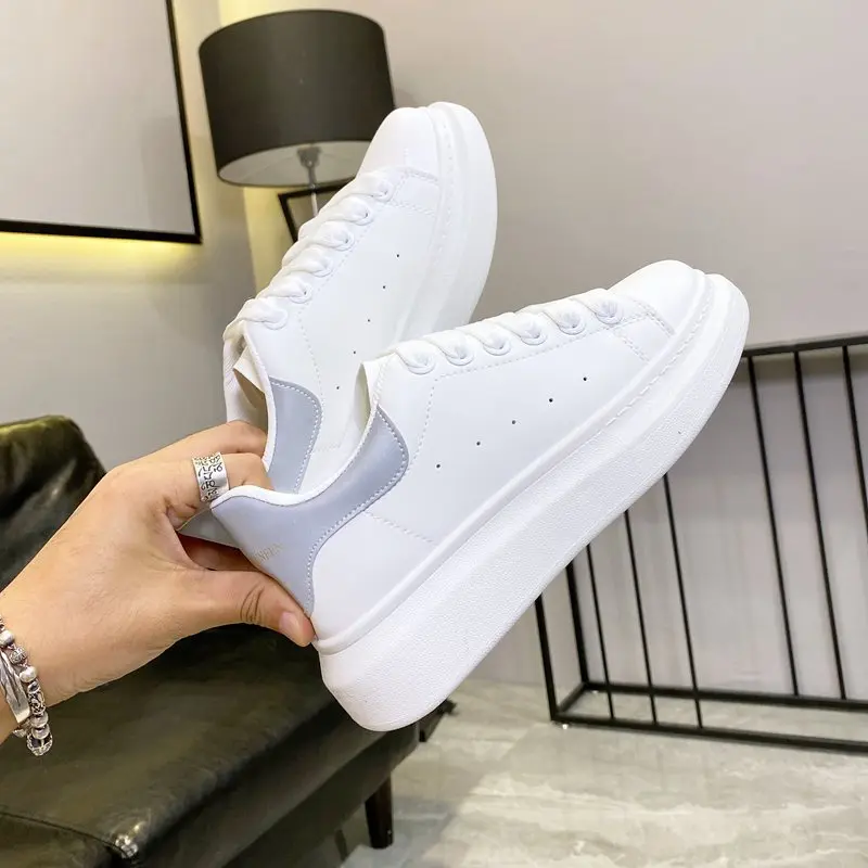 2024 Trendy Shoes Small White Shoes for Women's Height Increase
