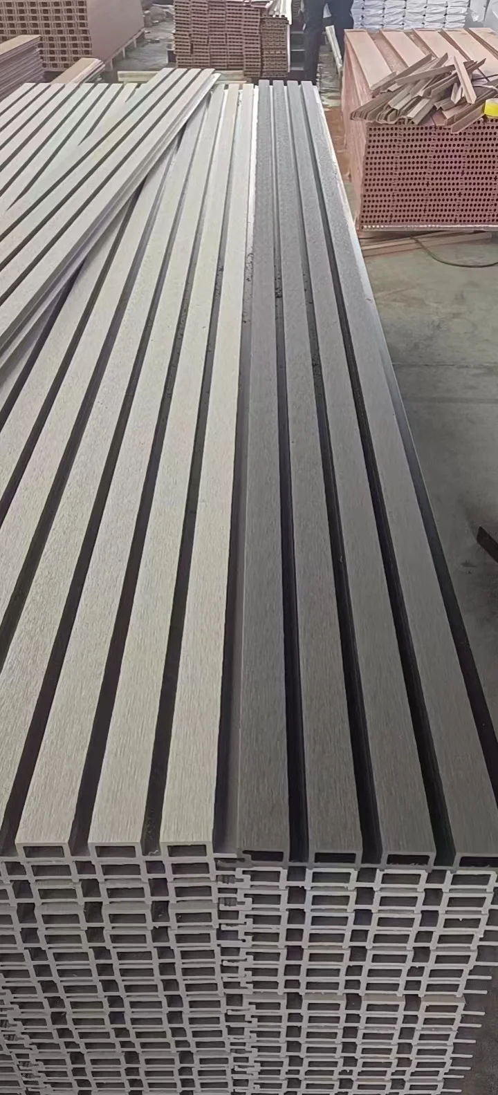 External Wpc Wall Cladding Great Outdoor Plastic Composite Garden Cladding Exterior Waterproof Fluted Wpc Wall Panel
