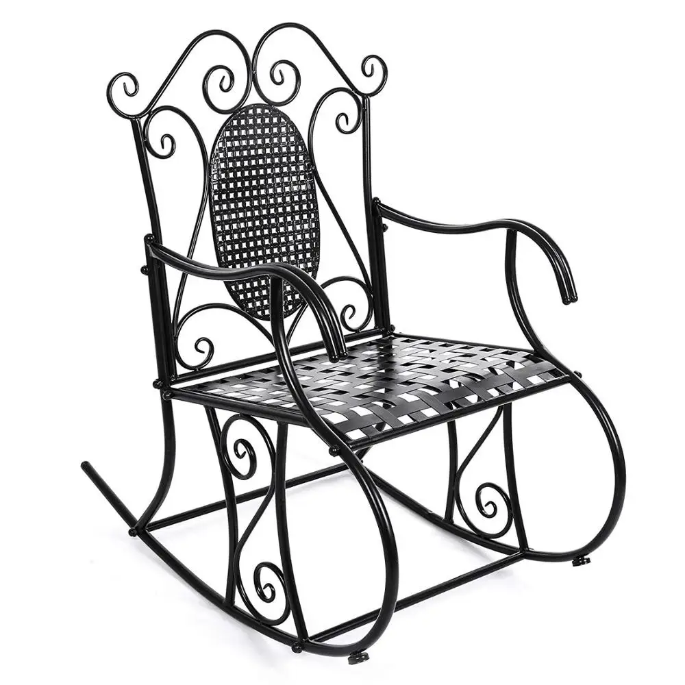 Outdoor Patio Furniture Decorative Wrought Iron Garden Rocking Chair Buy Metal Garden Antique Rocking Chair