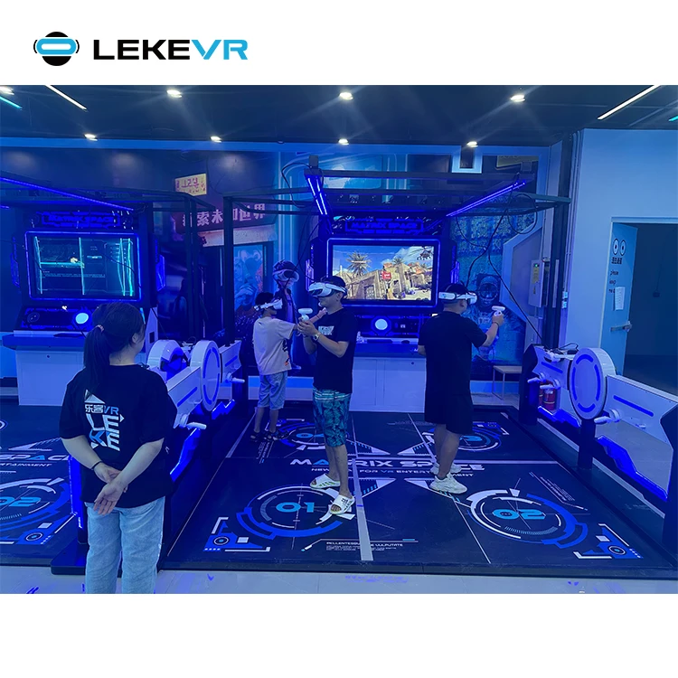 LEKE VR Matrix Space Team Building Games Virtual Reality Multiplayer Escape Room VR Shooting Arena Simulator
