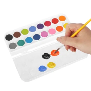 Premium Watercolor Paint Set for Adults and Kids, Pack of 16 Vibrant Colors, Portable Washable for Beginner Professional Artists