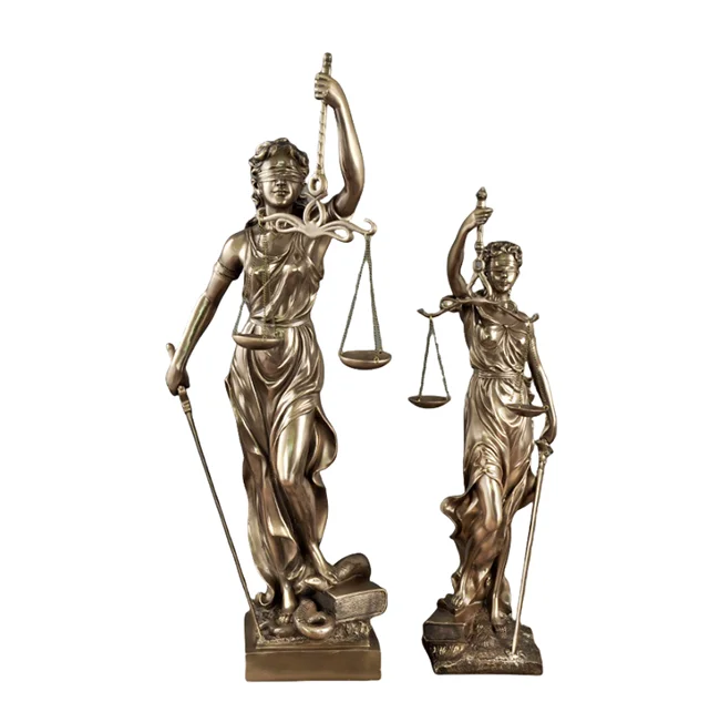 Creative Luxury Goddess of Justice Statue Decoration Statue Office Desk Decor