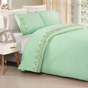 For Modern Solid Color Microfiber Polyester Duvet Cover Set with Bed Sheet for Bedroom