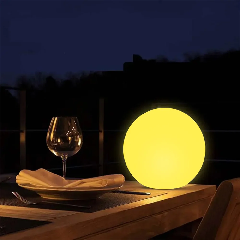 Impact-Resistant Fireproof Eco-Friendly PE Material 80 cm LED Ball Light for Garden Patio Events
