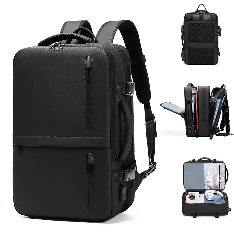 Wholesale Laptop Backpack Expandable Large Laptop Travel Bag Waterproof  Large Capacity Travel Business Backpack for Men