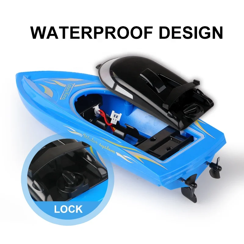OBEST Bateau RC électrique 2,4 GHz – Vitesse Jusqu’à 20 Km/h, Double Moteur étanche, Parfait Pour Piscine Ou Lac