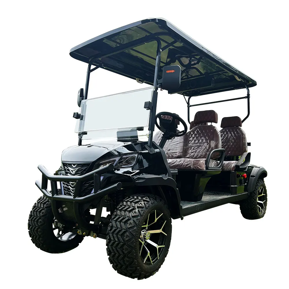 Factory Electric Golf Cart 4 6 Seater Off-Road Golf Car Street 72V Lithium Battery ATV