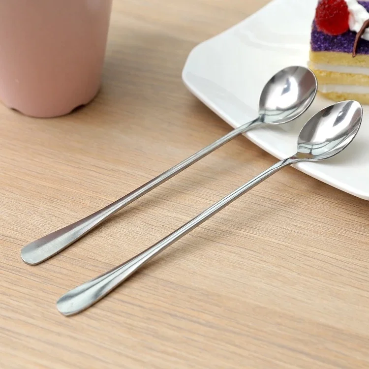 Buy Wholesale China Stainless Steel Straws Long Handle Spoon Coffee Stirrers  Premium Stainless Steel Tea Spoons & Coffee/tea Stirrers at USD 0.65