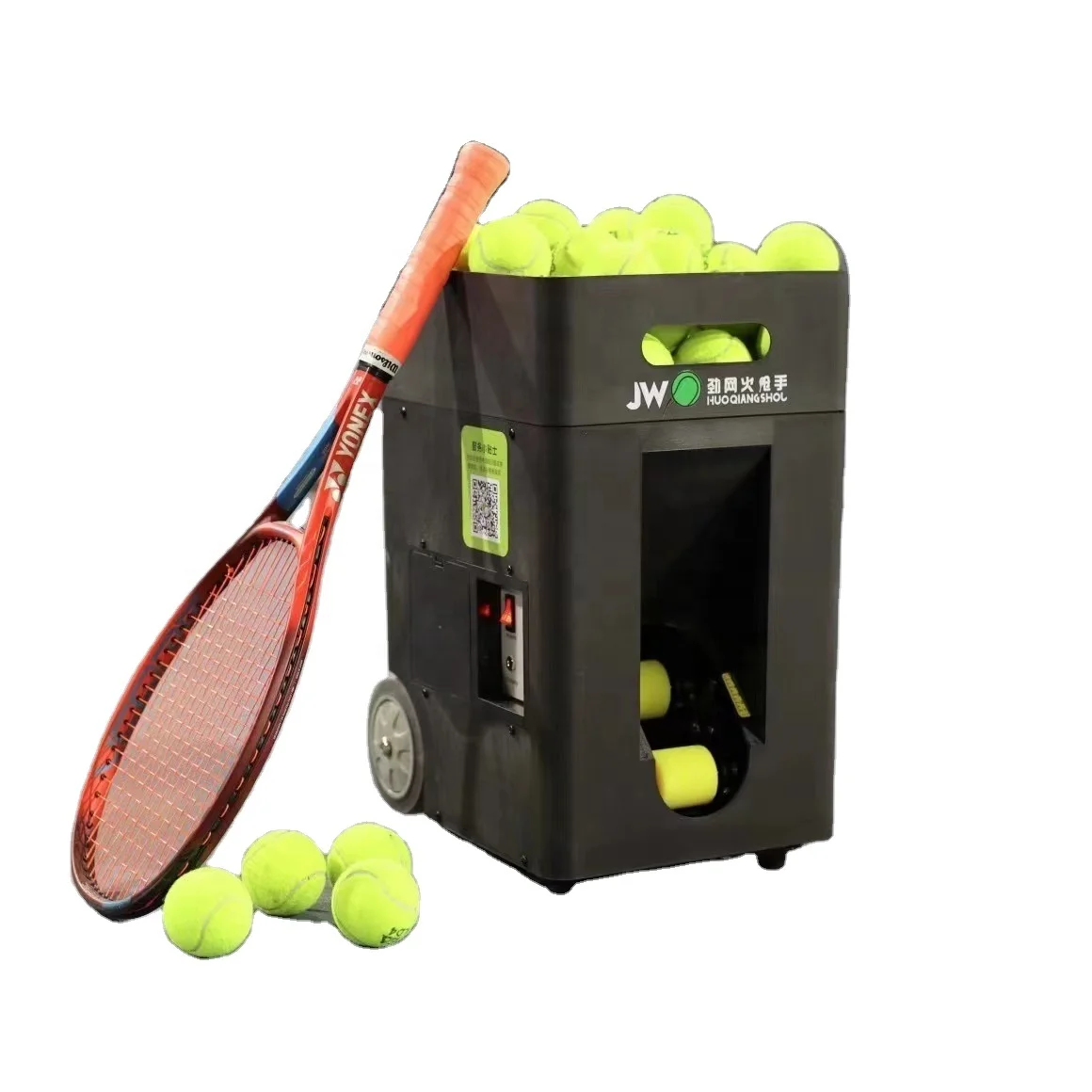 Machine à balles de tennis, lanceur de balle de tennis portable, lanceur de  balle automatique, très grande capacité, fonctionnement intelligent à