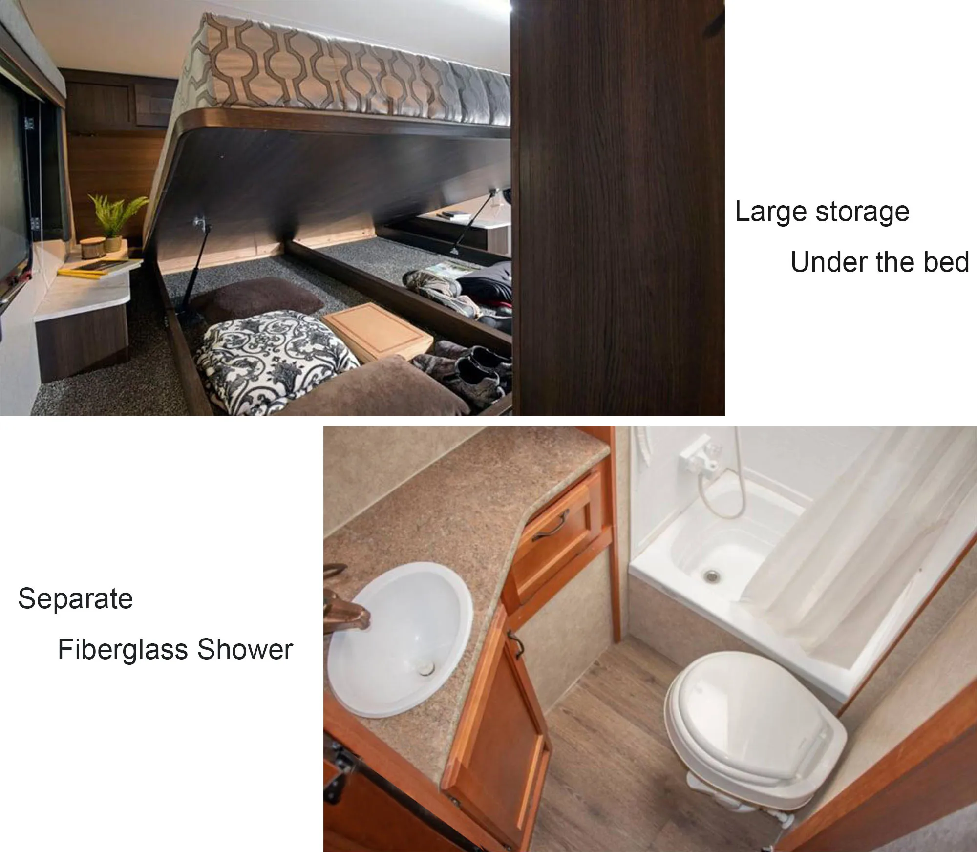 Slide In Truck Short Bed Cabover Camper With Bathroom & Shower for Jeep ...