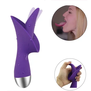 Hot Sale Clitoris Stimulate G-spot Sucking Adult Woman vibrating piercing tongue Sex Toys Tongue Vibrator