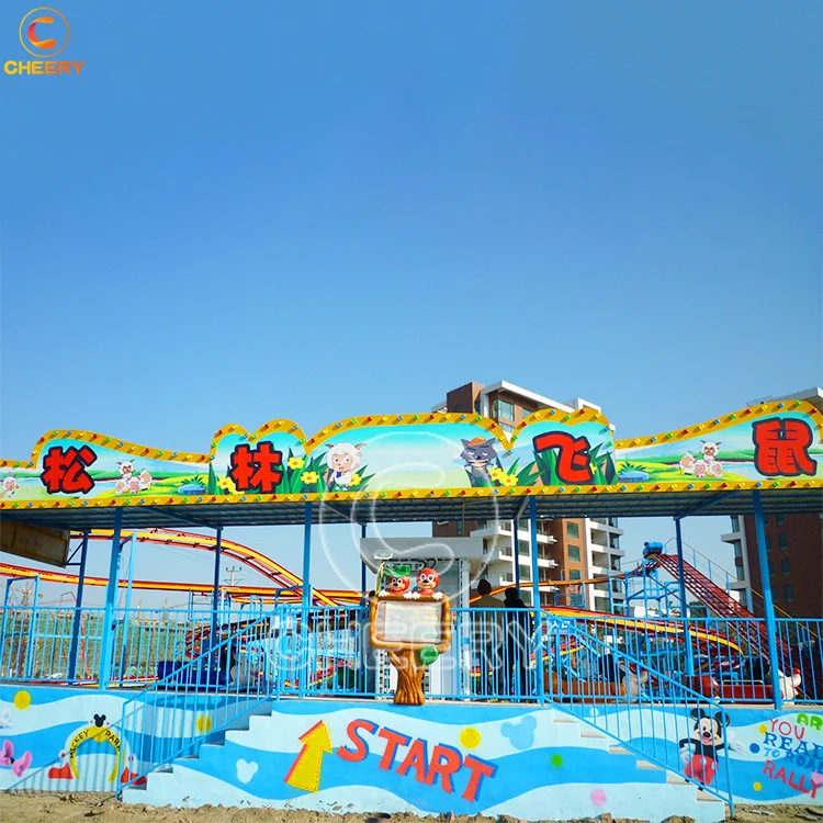 Attrazioni parco divertimenti giochi di carnevale per bambini pazzo mouse  volante mini giro sulle montagne russe