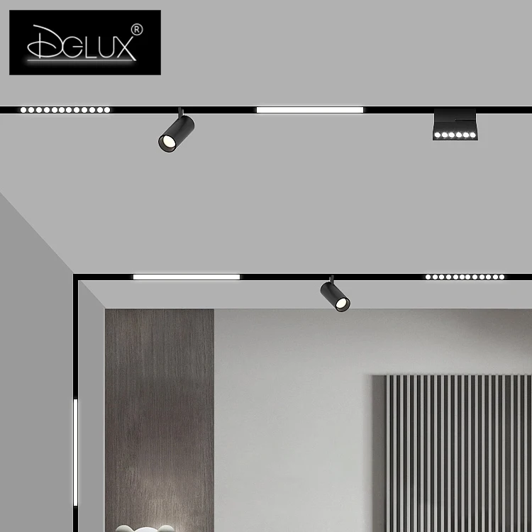 Magnetic Track Light Embedded Led Spotlight 48v 0-10v Dali Dimming Indoor Lighting Magnetic Track Light