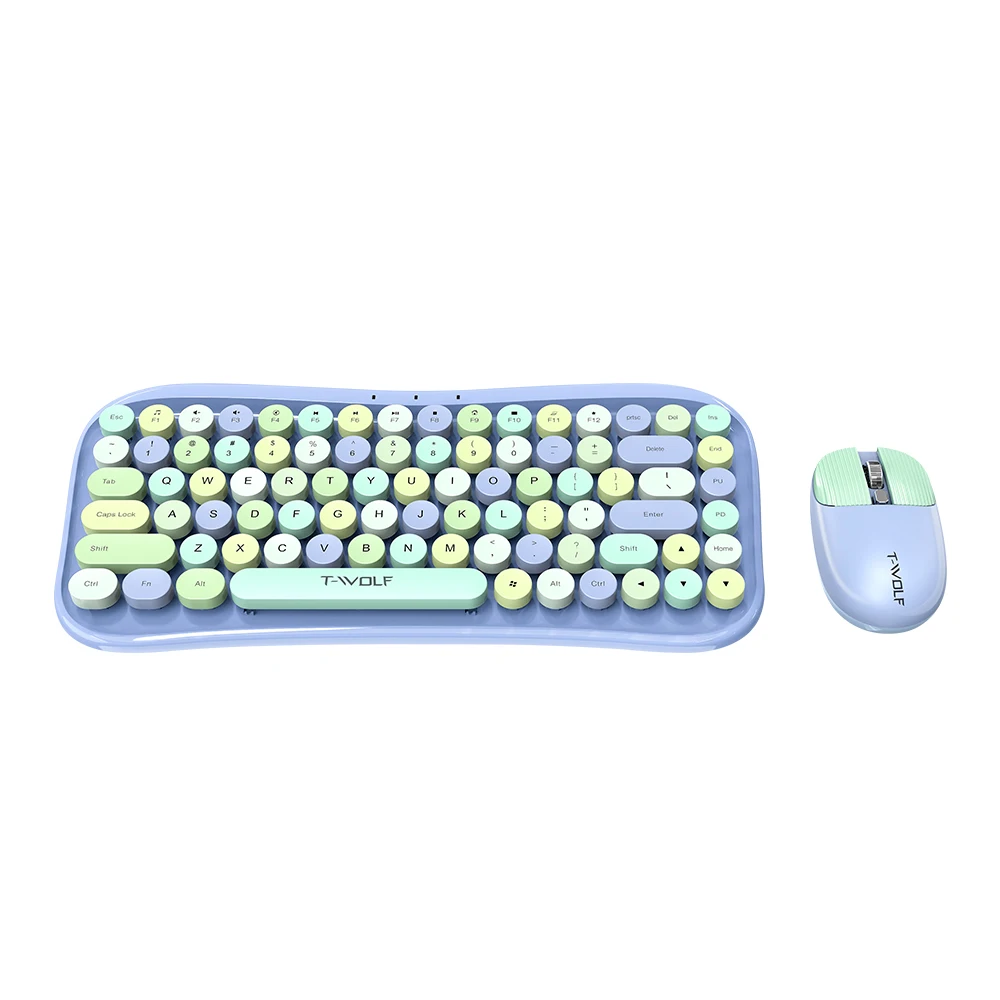Dual Mode Wireless Gaming Keyboard Mouse Combos Black Wireless Bt Keyboard
