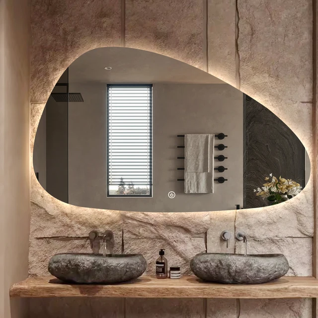 Hotel/ Home/ Villa Luxury Creative Frameless Irregular Special LED Smart Mirror