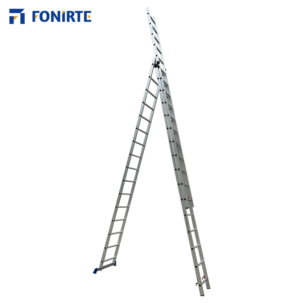 Ladder 3x10 Step Multi Purpose Aluminum Ladder 3 in 1 Functionality for Versatile Use