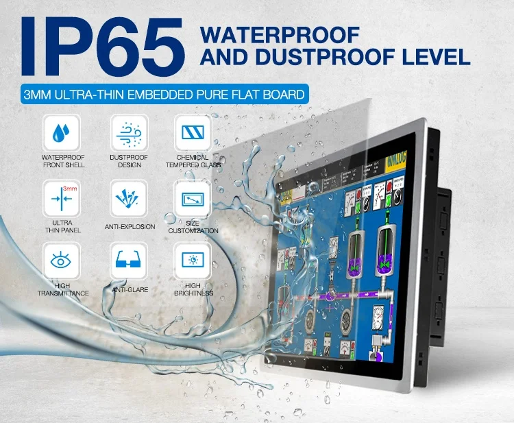 Емкостное касание 121 дюймов промышленная сенсорная экранная панель ПК Встроенный компьютер 10 точек Android j1900 емкостный сенсорный экран для
