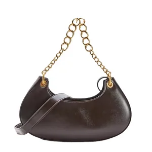 Oem Odm Custom Half Moon Design Ladies Small Shoulder Crossbody Bags Vintage Trendy Purse and Handbags for Women