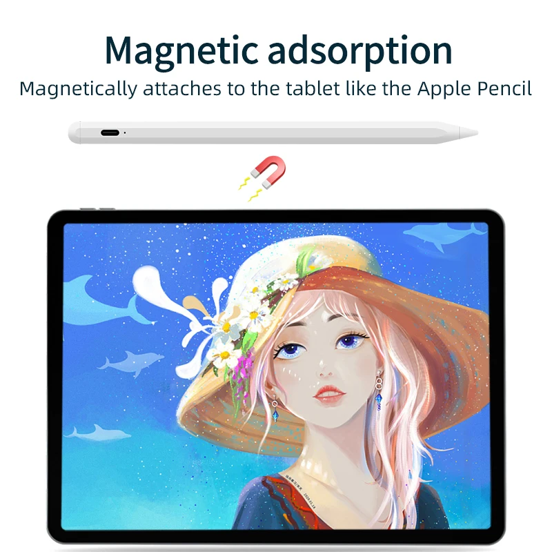 Palm Rejection Magnetic Active Touch Screen Pen Capacitive Pencil 2nd Generation Stylus Pen for Apple iPad Pro 11 Air 5 Mini 6