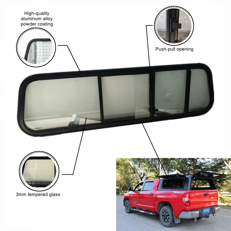 Tongfa Superior Quality Aluminum Alloy Tempered Glass Sliding Truck