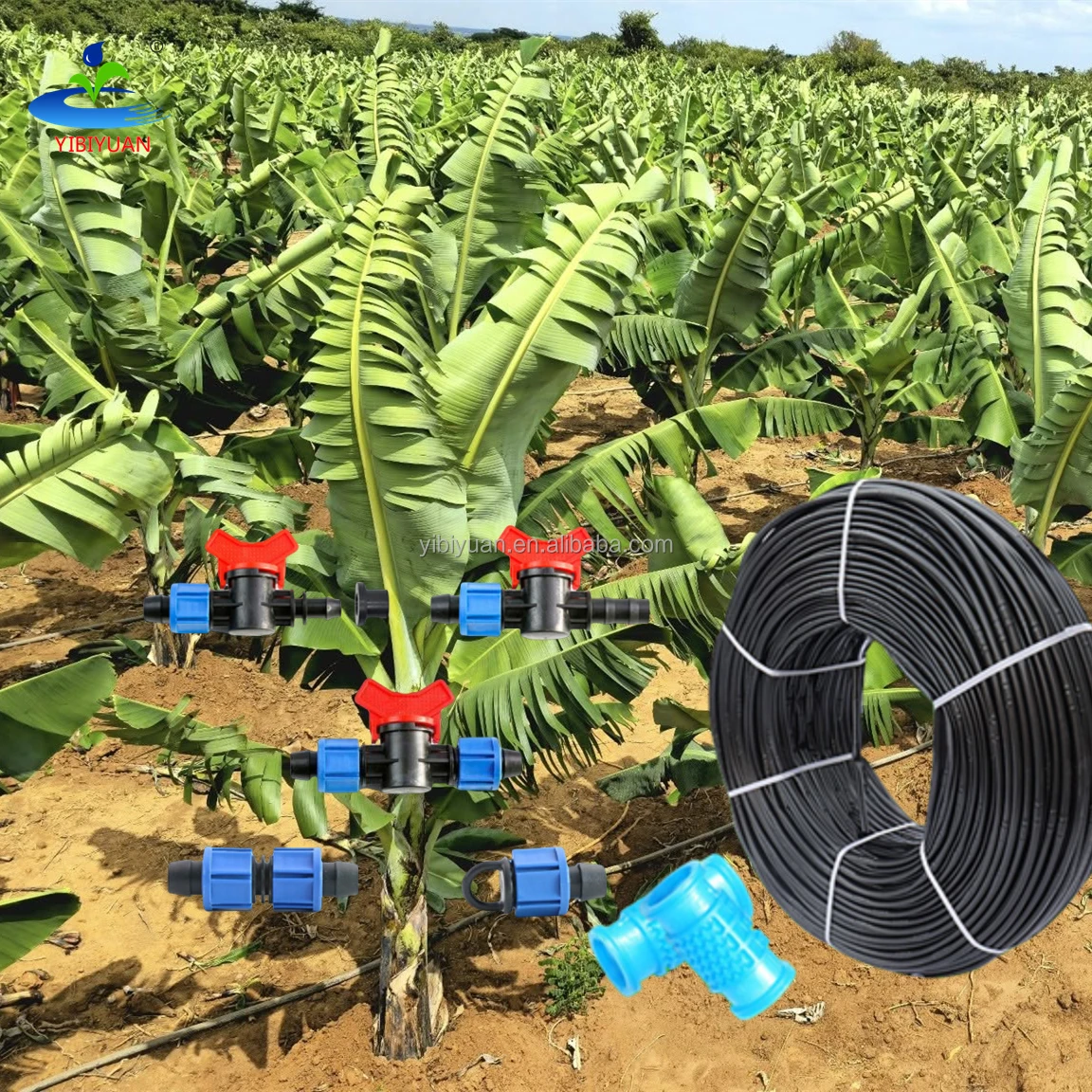 Full Agricultural Kit for Banana Farm Water Hose Drip Irrigation System Plastic Goutte Drip Irrigation Pipes for Fruit Cassava