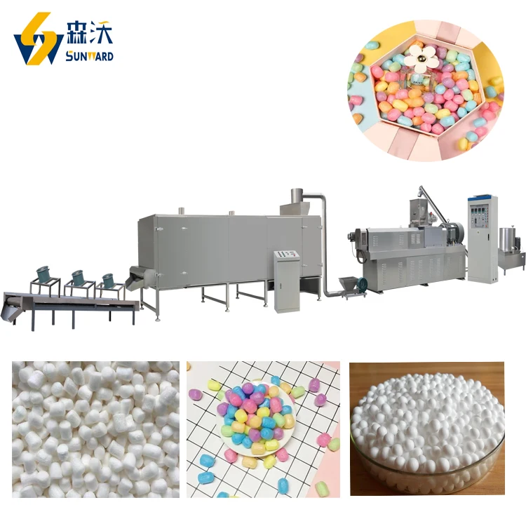 300kg/h Biodegradable Filler Corn Starch Foam Water-Soluble Foam Degradable Granule Extruder Packing Peanuts