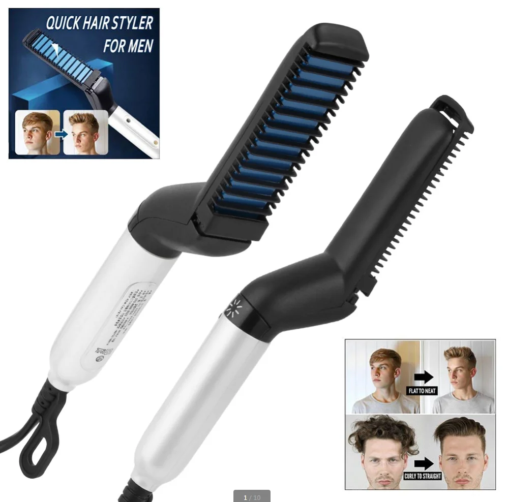 how to comb a beard straight