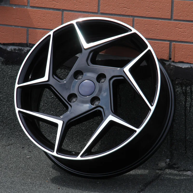 RC Special Price 4x100 Cast Wheels 17 Inch 6.5J Glossy Black Machine Face Alloy Rims for Ford Fiesta ST Fiesta Active