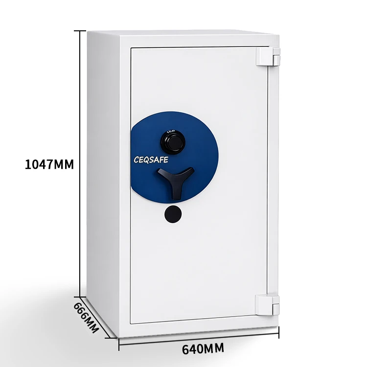 MK-1047 CEQSAFE Customized Two Hours Fireproof Safe Box Digital Fingerprint Combination Lock Safe Box