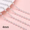 Collar de perlas de 4 mm - Blanco