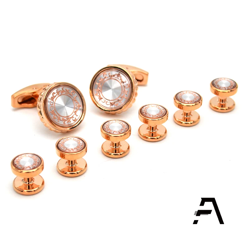 Лидер продаж Amazon классические мужские запонки и шпильки набор рубашек под смокинг для деловых свадебных